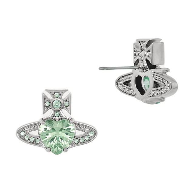 Vivienne Westwood Vivienne Westwood Ariella Earrings - Silver/Light Grass Green - view 2