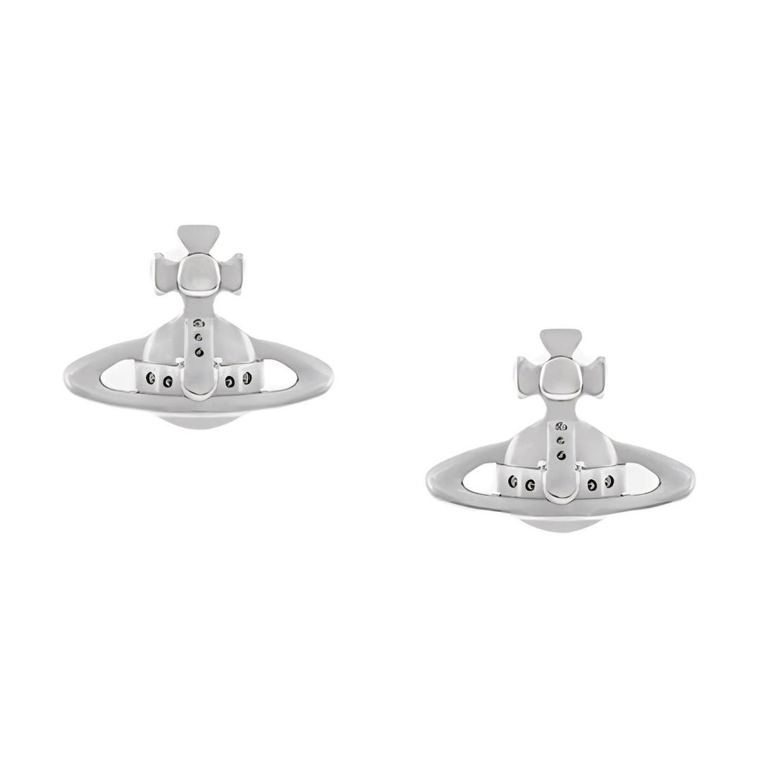 Vivienne Westwood Vivienne Westwood Brass Metal Stud Earrings Unisex Silver