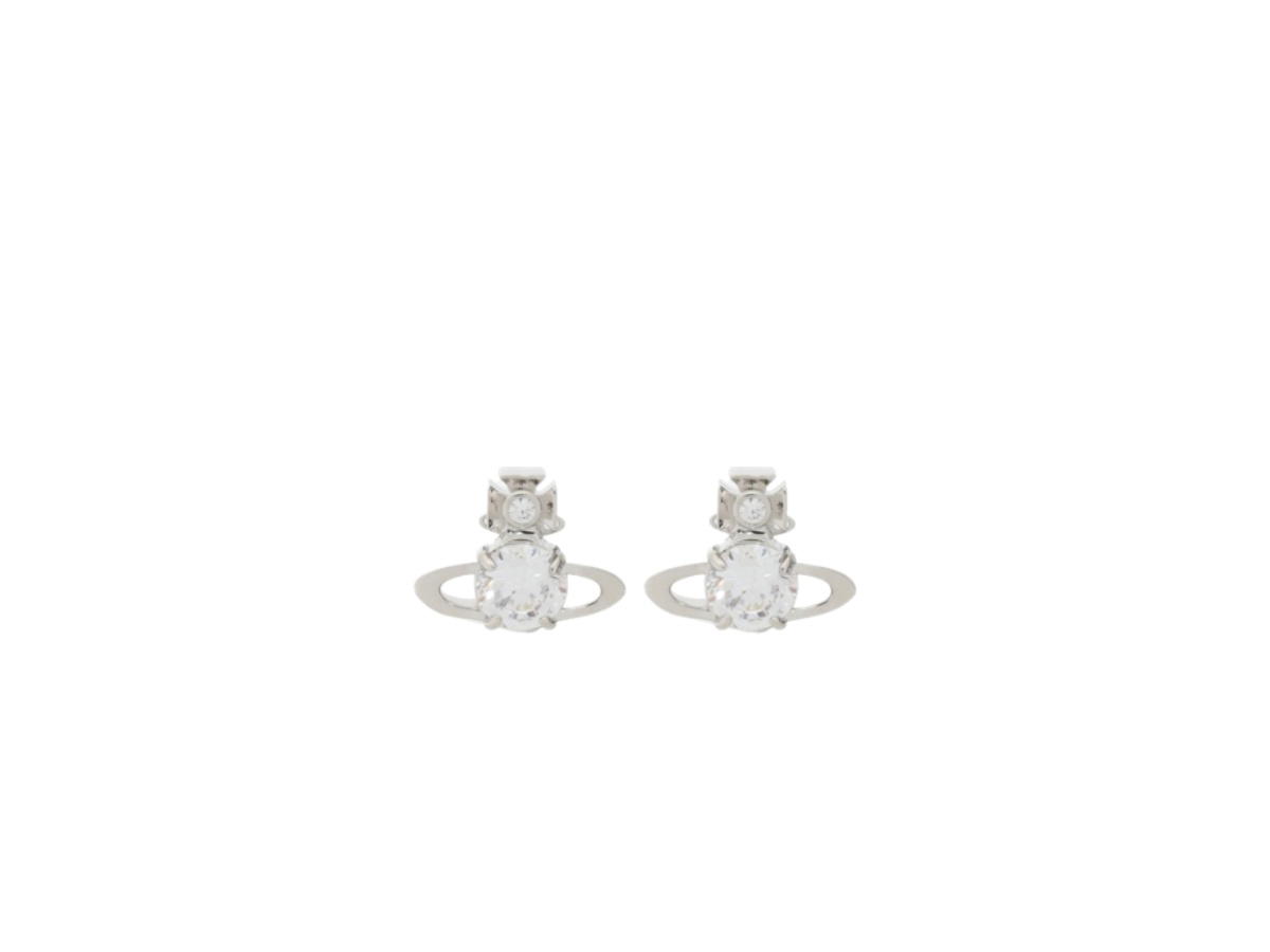 Vivienne Westwood Vivienne Westwood Large Reina Earrings Platinum White CZ