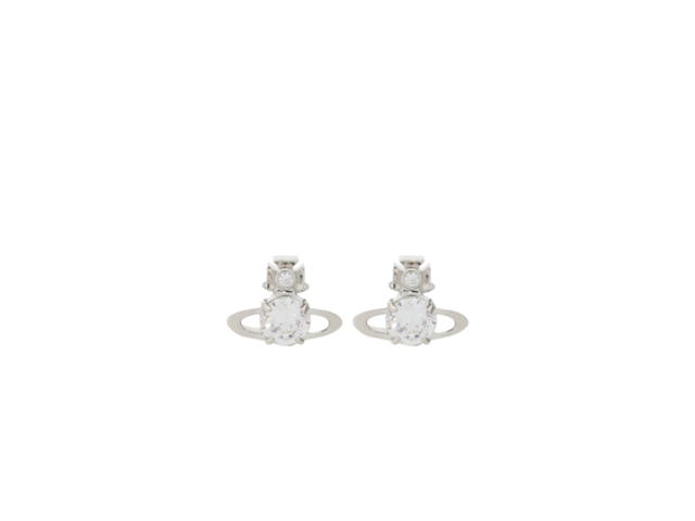 Vivienne Westwood Vivienne Westwood Large Reina Earrings Platinum White CZ - view 1