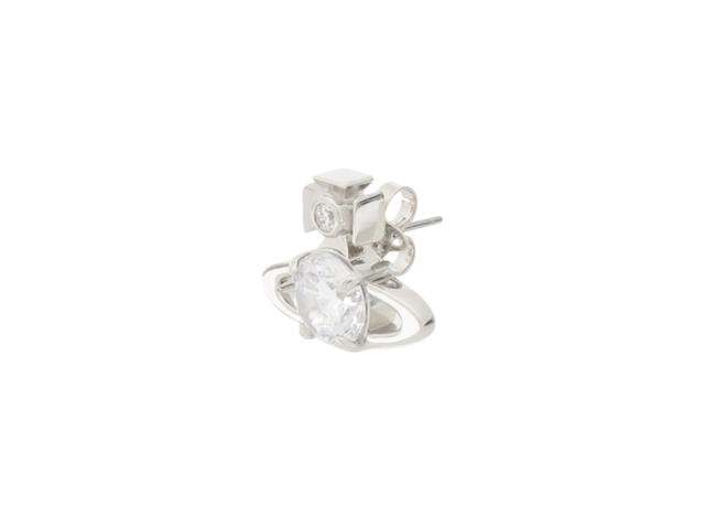 Vivienne Westwood Vivienne Westwood Large Reina Earrings Platinum White CZ - view 2