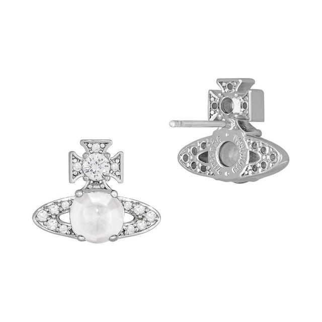 Vivienne Westwood Vivienne Westwood Ondina CZ Stud Earrings Platinum White CZ - view 2