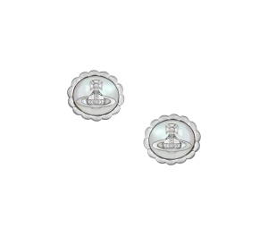 Buy Vivienne Westwood Bluma Earrings Platinum White Mother of Pearl at Sasom – Authentic and Ready to Ship