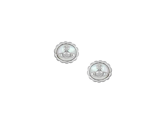 Vivienne Westwood Vivienne Westwood Bluma Earrings Platinum White Mother of Pearl - view 1