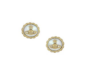 Buy Vivienne Westwood Bluma Earrings Gold White at Sasom – Authentic and Ready to Ship