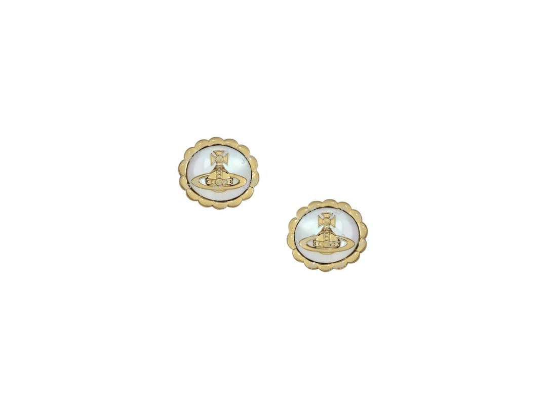 Vivienne Westwood Vivienne Westwood Bluma Earrings Gold White