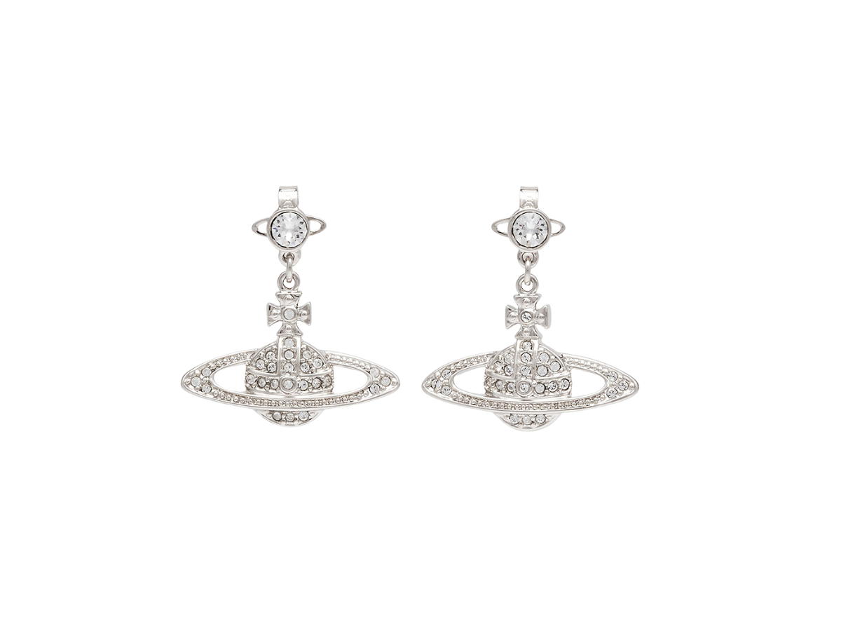 Vivienne Westwood Vivienne Westwood Mini Bath Relief Drop Earrings Silver
