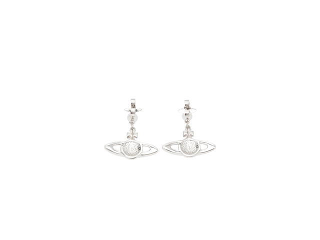 Vivienne Westwood Vivienne Westwood Mini Bath Relief Drop Earrings Silver - view 2