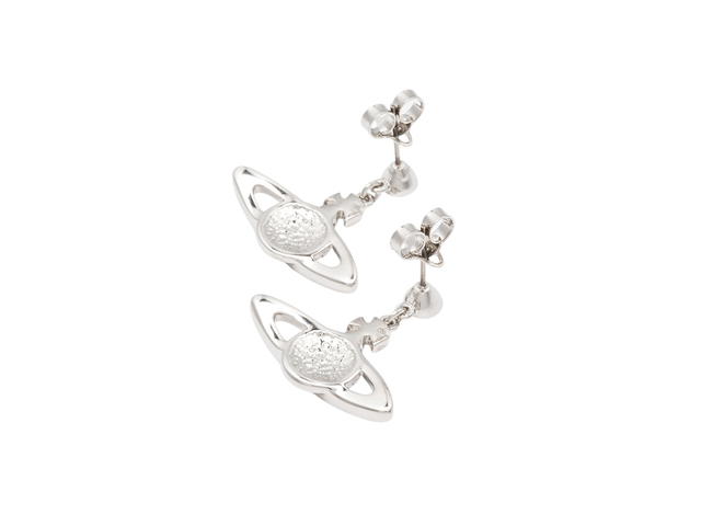 Vivienne Westwood Vivienne Westwood Mini Bath Relief Drop Earrings Silver - view 3