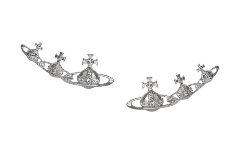Vivienne Westwood Vivienne Westwood Brass Crystal Earrings Women's Silver