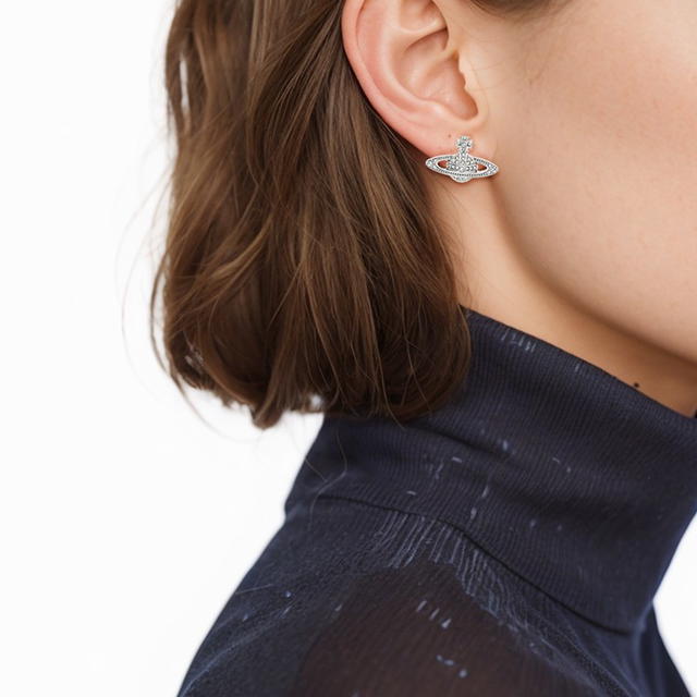 Vivienne Westwood Vivienne Westwood Mini Bas Relief Studs - silver - view 3