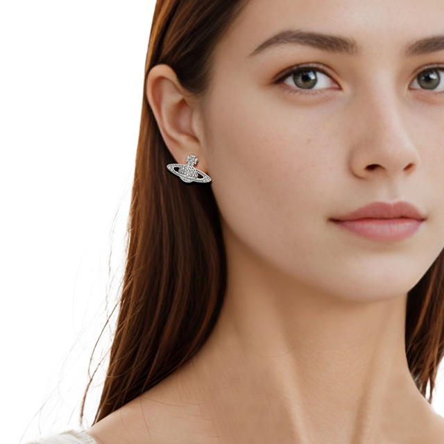 Vivienne Westwood Vivienne Westwood Mini Bas Relief Studs - silver - view 4