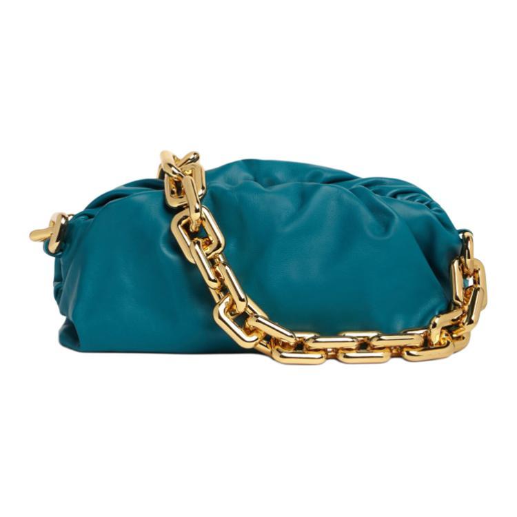 Bottega Veneta Bottega Veneta POUCH Cloud Bag Leather Handbag Clutch Women's Green