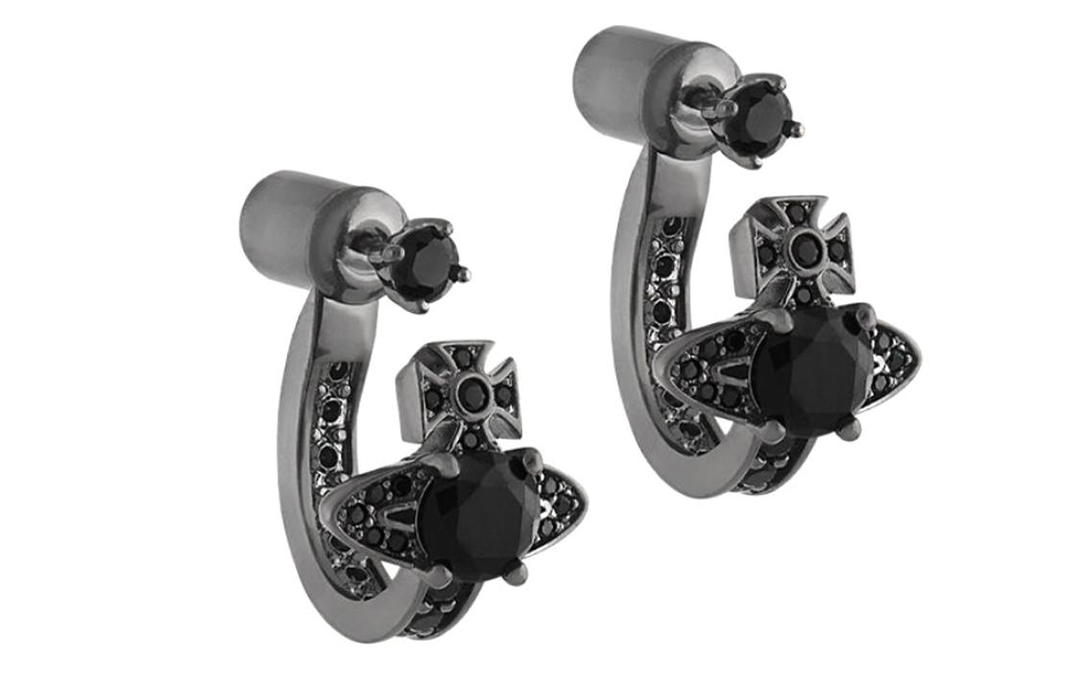 Vivienne Westwood Vivienne Westwood Rhinestone Earrings Unisex Gunmetal Gray
