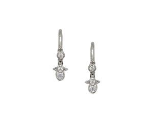 Buy Vivienne Westwood Gale Earrings Silver White at Sasom – Authentic and Ready to Ship