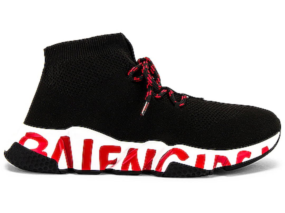Balenciaga Balenciaga Speed Lace Up Black Red