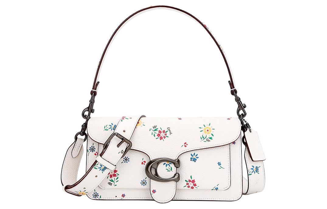 Coach Coach Tabby Leather Wine God Bag Handbag Shoulder Bag Crossbody Bag Medium Size Women's White