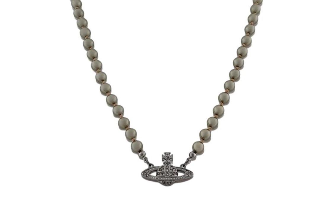 Vivienne Westwood Vivienne Westwood Pearl Necklaces Men's Gunmetal Gray