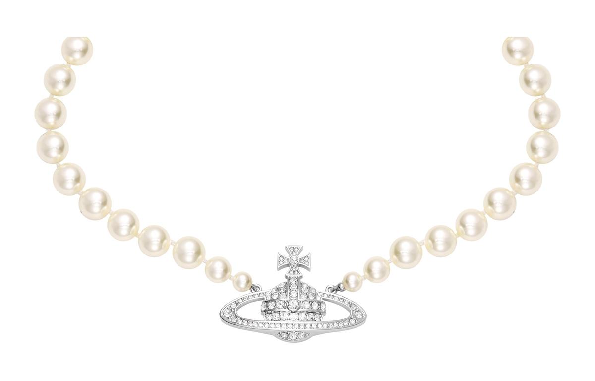 Vivienne Westwood Vivienne Westwood One Row Pearl Bas Relief Choker