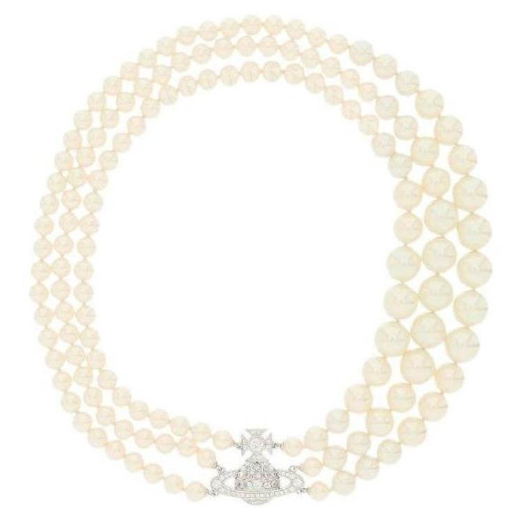 Vivienne Westwood Vivienne Westwood Pearl Crystal Necklaces Women's White