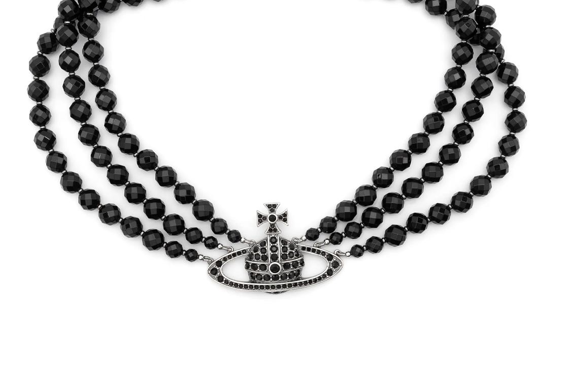 Vivienne Westwood Vivienne Westwood Messaline Orb Three-row Chocker