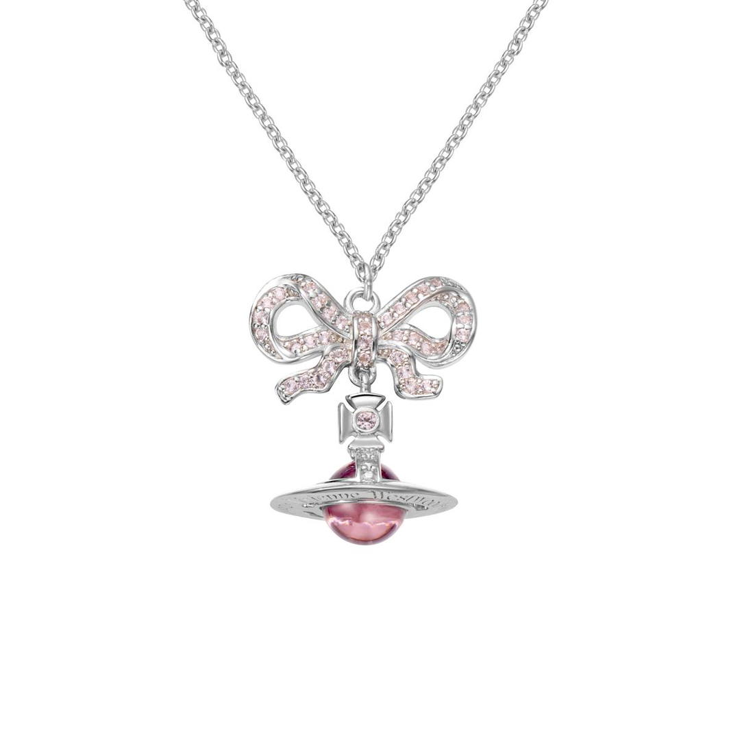 Vivienne Westwood Vivienne Westwood Brass Necklaces Unisex Silver Pink