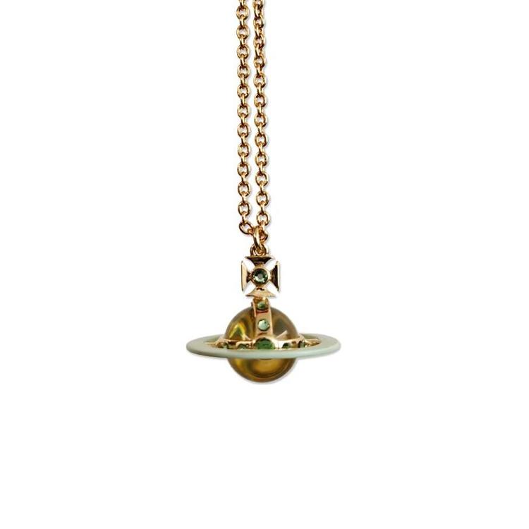 Vivienne Westwood Vivienne Westwood Brass Necklaces Unisex Light Grass Green