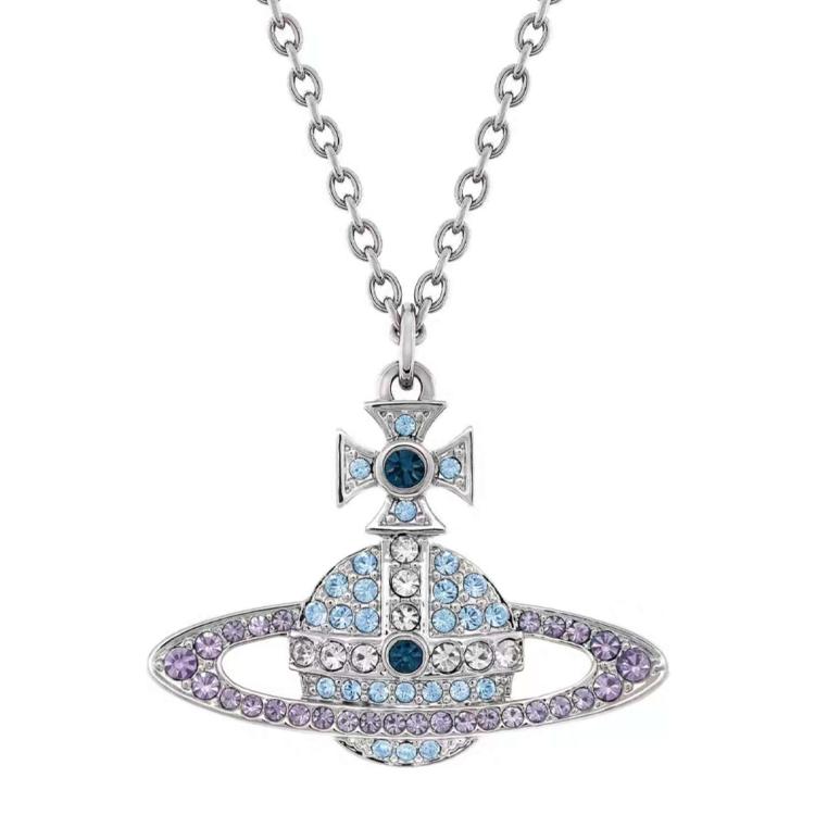 Vivienne Westwood Vivienne Westwood Brass Tanzanite Necklaces Men's Multicolor