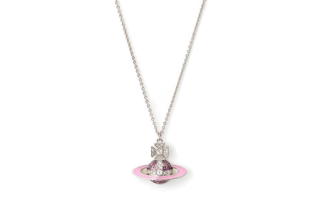 Vivienne Westwood Vivienne Westwood Rhinestone Enamel Necklaces Women's Silver