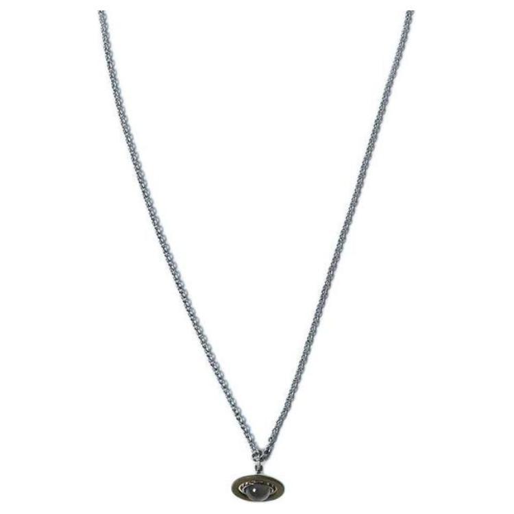 Vivienne Westwood Vivienne Westwood Brass, Crystal Necklaces Men's Silver/Cognac