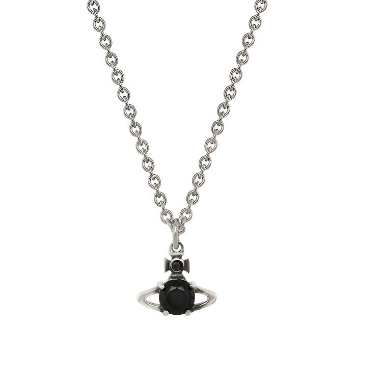 Vivienne Westwood Vivienne Westwood Reina Necklace - Silver/Black Diamond