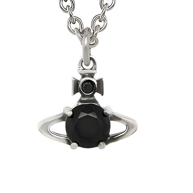 Vivienne Westwood Vivienne Westwood Reina Necklace - Silver/Black Diamond - view 2