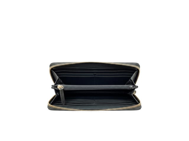 Bally Bally  Leather Round Long Wallet Black - view 2