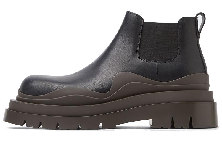 Bottega Veneta Bottega Veneta Tire Ankle Length Chelsea Boots 5.5cm Men's Black Brown