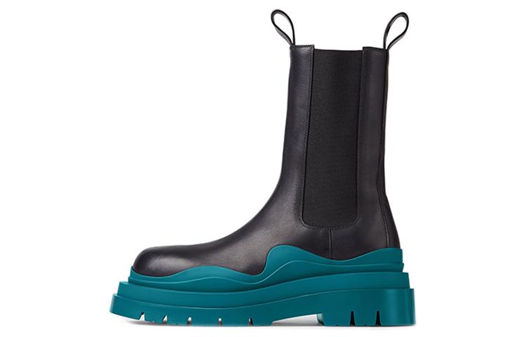 Bottega Veneta Bottega Veneta Tire Vegetable Tanned Chelsea Boots Men's Black Blue