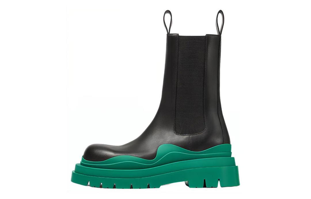 Bottega Veneta Bottega Veneta Tire Ankle-Length Chelsea Boots Women's Turquoise