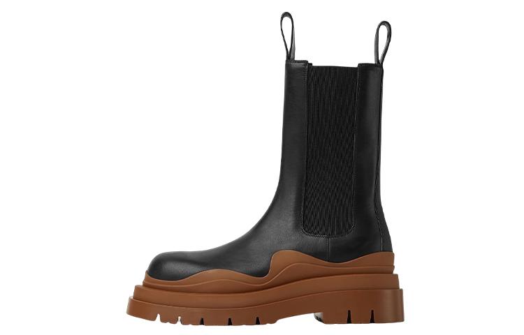Bottega Veneta Bottega Veneta Tire Boots Black Cognac