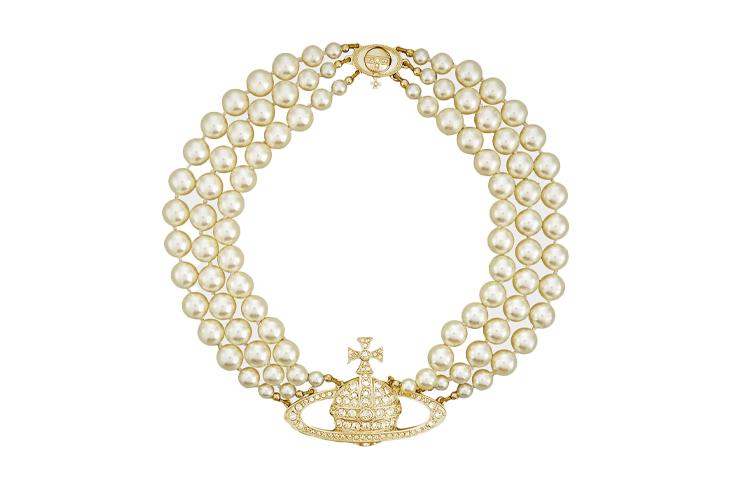 Vivienne Westwood Vivienne Westwood Choker Three Row Pearl Bas Relief