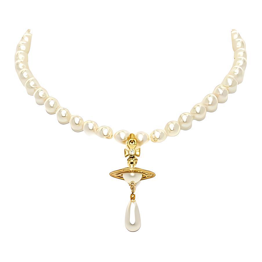 Vivienne Westwood Vivienne Westwood One Row Pearl Drop Choker