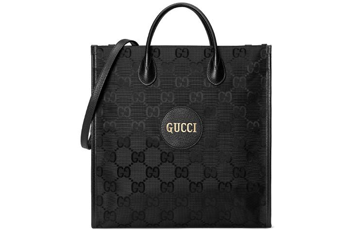 Gucci Gucci Off The Grid Nylon And Leather Tote Bag Shopping Bag Portable Crossbody Bag Shoulder Bag Men's Black