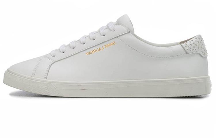 Saint Laurent Saint Laurent Andy Stylish Skateboarding Shoes Women's White Old-fashioned