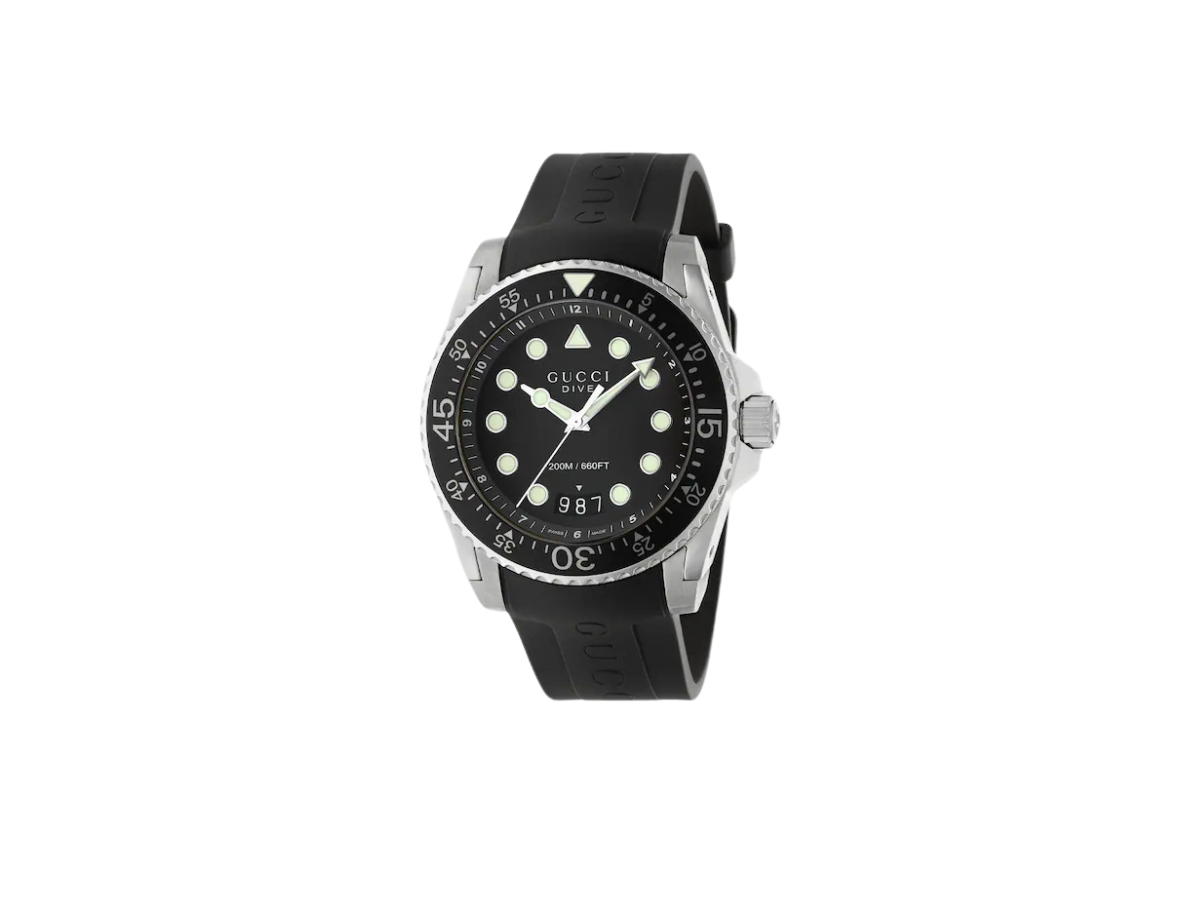 Gucci Gucci Dive watch 45 mm Stainless Steel And Black PVD Case
