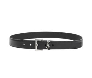Buy Saint Laurent Leather Cassandre Belt In Shiny Box Saint Laurent Leather With Silver-Toned Metal Hardware Nero at Sasom – Authentic and Ready to Ship