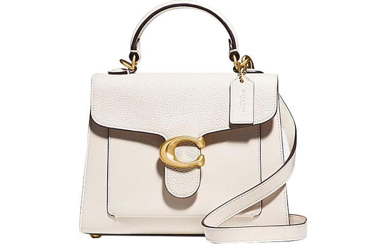 Coach Coach Tabby Calfskin With Pebbled Leather Handbag Shoulder Bag Crossbody Bag Small Size Women's Pink White