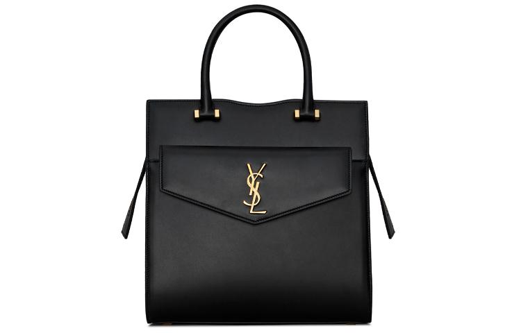 Saint Laurent Saint Laurent UPTOWN Leather Tote Bag Shopping Bag Handbag Small Size Women's Black