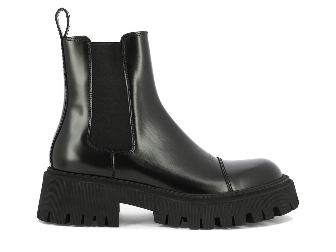 Balenciaga Balenciaga Tractor 20 Mm Ankle Bootsblack Pelle Di Vitello Gomma FW23