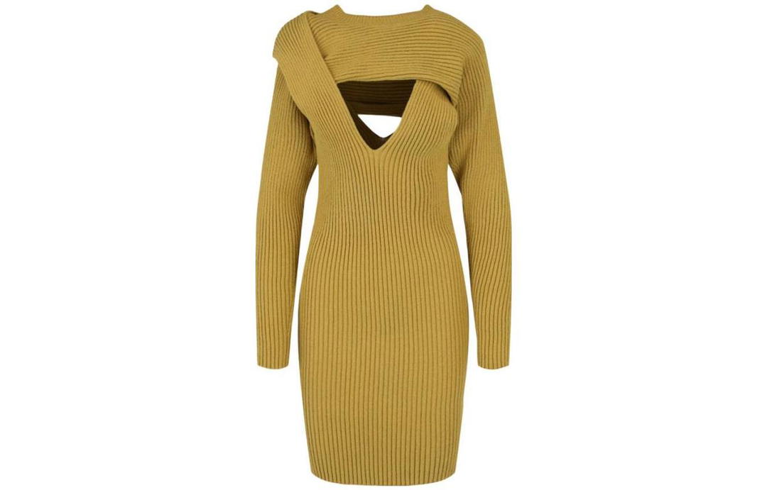 Bottega Veneta Bottega Veneta Long-Sleeved Dresses Women's Khaki