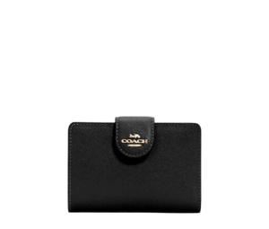 Buy Coach Medium Corner Zip Wallet IM Black at Sasom – Authentic and Ready to Ship