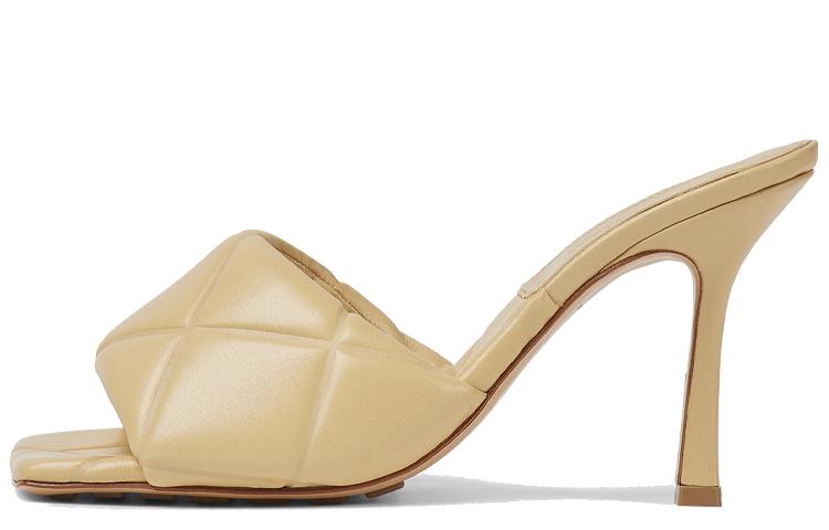 Bottega Veneta Bottega Veneta Lido Rubber Stylish Sandals Women's Sugar Color
