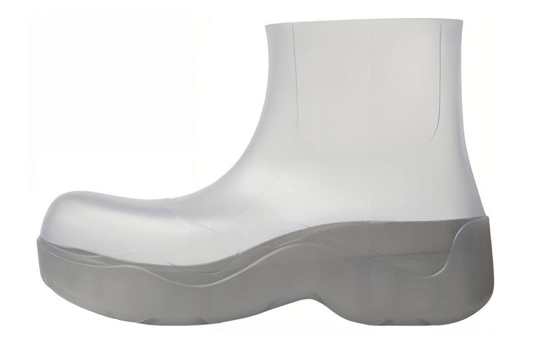 Bottega Veneta Bottega Veneta Puddle Rain Boots Ankle Boots 5.5cm Women's Silver Gray